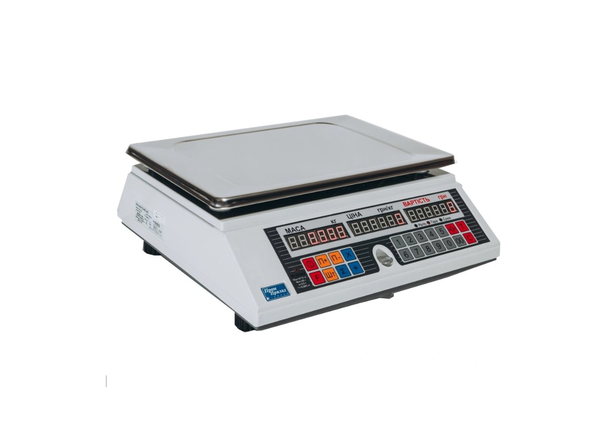 Ваги торгівельні з вбудованим екраном покупця ВТА-60/15-6D-AС (тм. Промприбор/Промприлад)