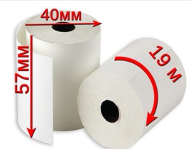 Чекова (касова) термострічка 57мм х 19м