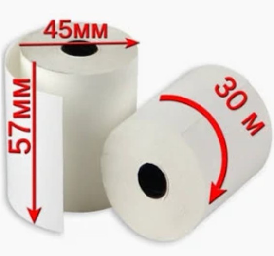 Чекова (касова) термострічка 57мм х 30м