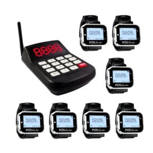 Система виклику персоналу POS Vector CTK202+PSR7 кухонний передавач кухаря + 7 пейджерів офіціанта
