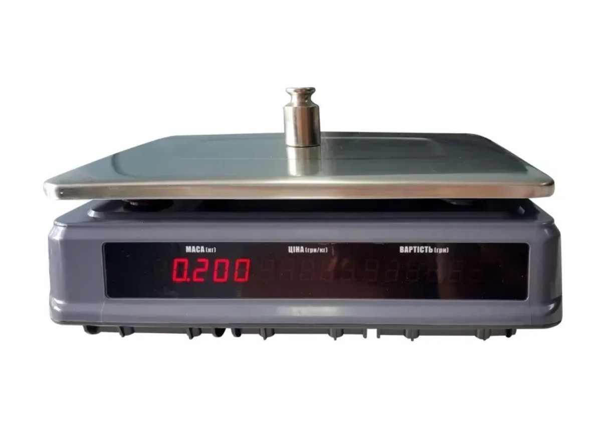 Ваги торгові VP RS232 до 30 кг. з вбудованим екраном покупця (тм. Вагар)