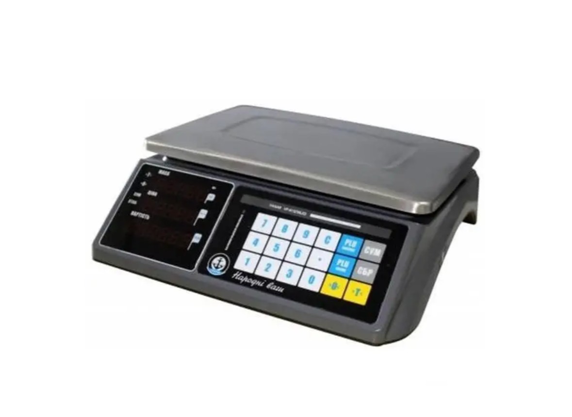Ваги торгові VP RS232 до 30 кг. з вбудованим екраном покупця (тм. Вагар)